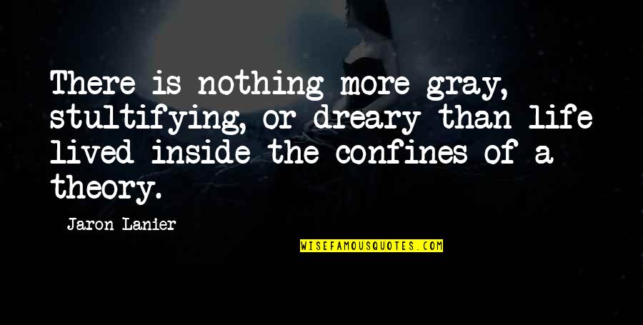 Confines Quotes By Jaron Lanier: There is nothing more gray, stultifying, or dreary