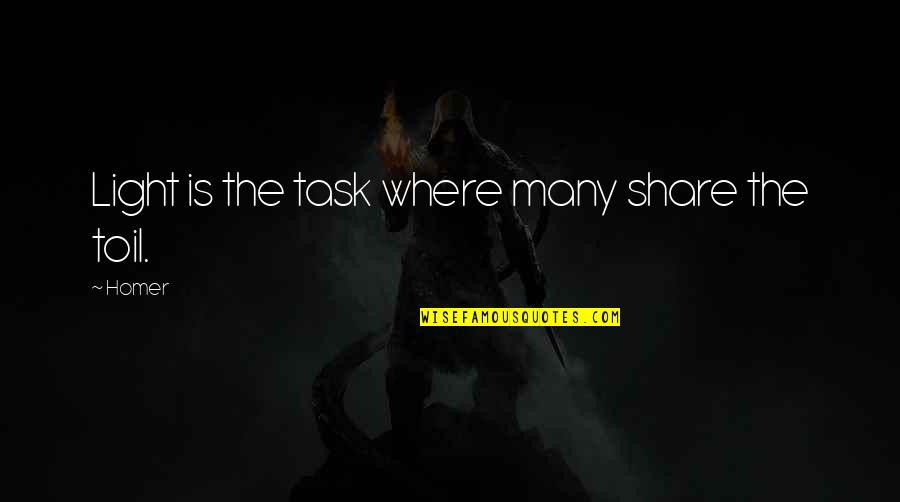Confinsate Quotes By Homer: Light is the task where many share the