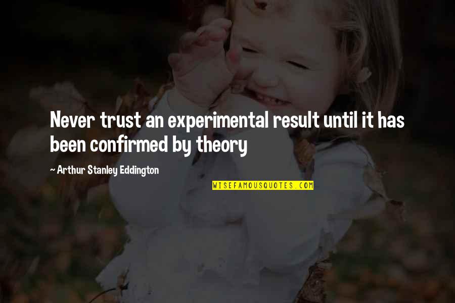 Confirmed Quotes By Arthur Stanley Eddington: Never trust an experimental result until it has