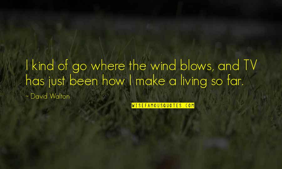 Conflagrated Quotes By David Walton: I kind of go where the wind blows,