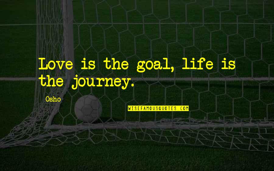 Conflicting Forces Quotes By Osho: Love is the goal, life is the journey.