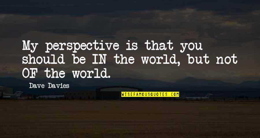 Conformado Por Quotes By Dave Davies: My perspective is that you should be IN