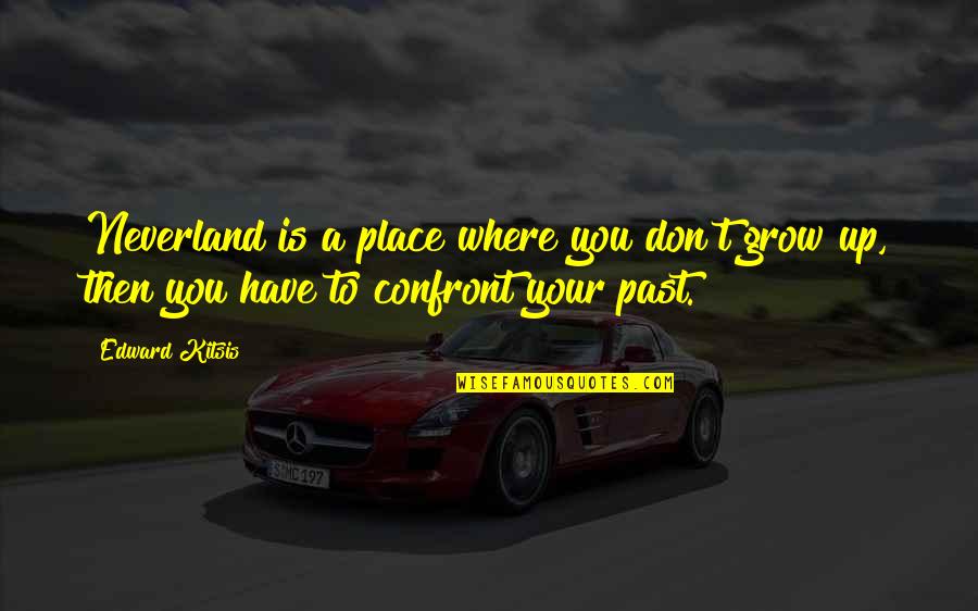 Confront Quotes By Edward Kitsis: Neverland is a place where you don't grow