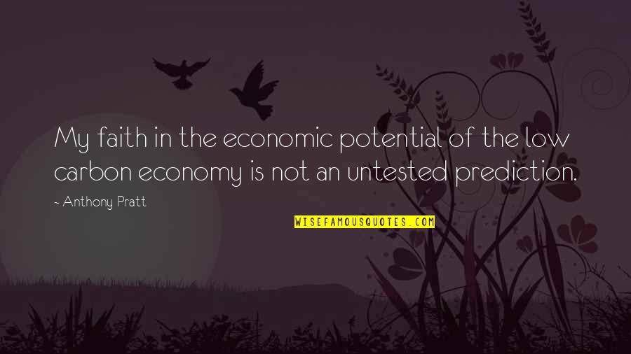 Confronting The Truth Quotes By Anthony Pratt: My faith in the economic potential of the