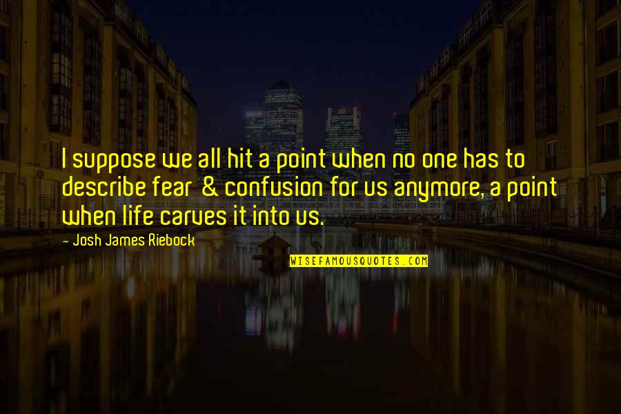 Confusion In Life Quotes By Josh James Riebock: I suppose we all hit a point when Confusion In Life Quotes By Josh James Riebock: I suppose we all hit a point when
