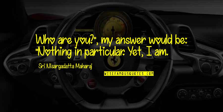 Congraciarse Definicion Quotes By Sri Nisargadatta Maharaj: Who are you?", my answer would be: "Nothing Congraciarse Definicion Quotes By Sri Nisargadatta Maharaj: Who are you?", my answer would be: "Nothing