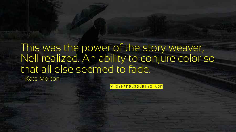 Congratulations And Celebrations Quotes By Kate Morton: This was the power of the story weaver,