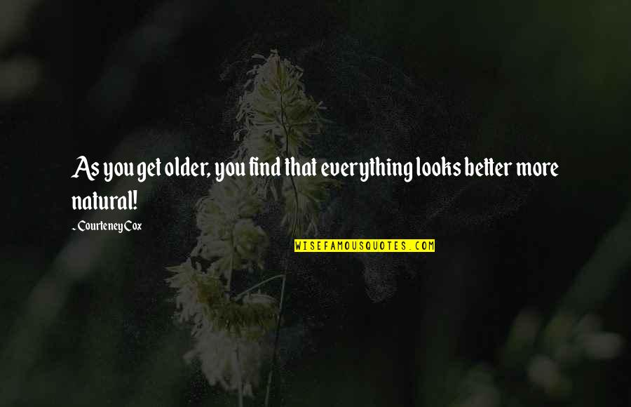 Congratulations Leadership Images And Quotes By Courteney Cox: As you get older, you find that everything