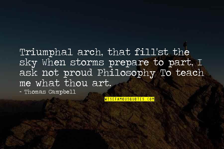 Congratulations Leadership Images And Quotes By Thomas Campbell: Triumphal arch, that fill'st the sky When storms