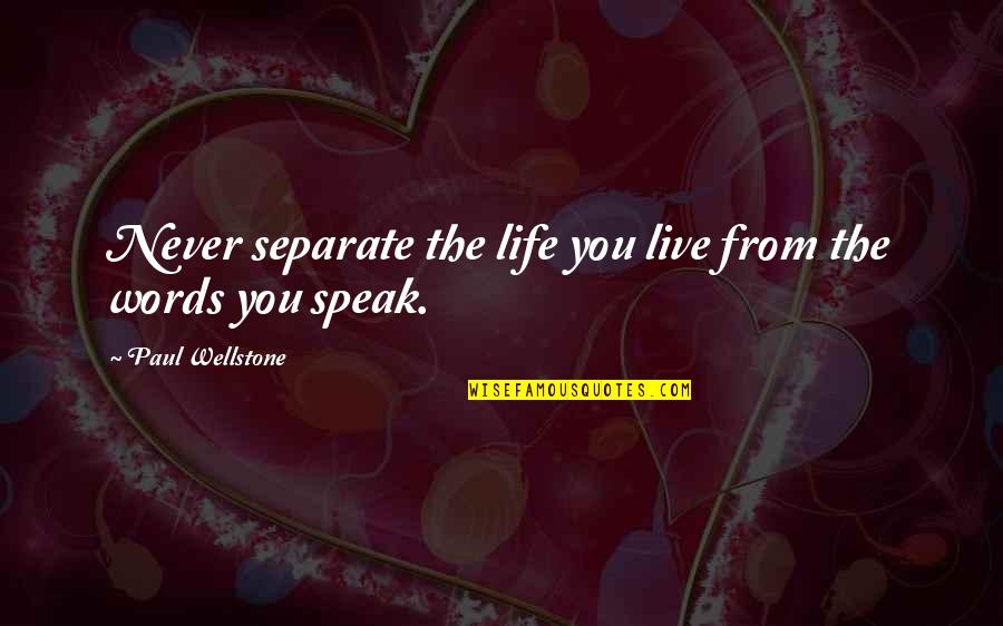 Congratulations On Childbirth Quotes By Paul Wellstone: Never separate the life you live from the