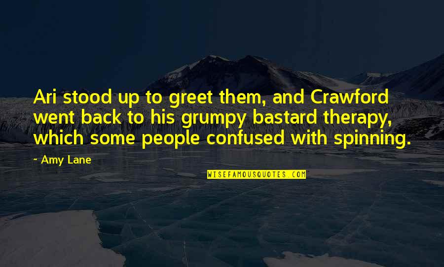 Conhecer Em Quotes By Amy Lane: Ari stood up to greet them, and Crawford