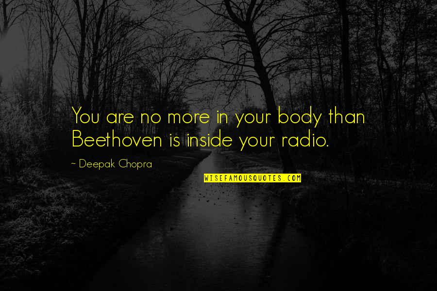 Conjugacion De Verbo Quotes By Deepak Chopra: You are no more in your body than