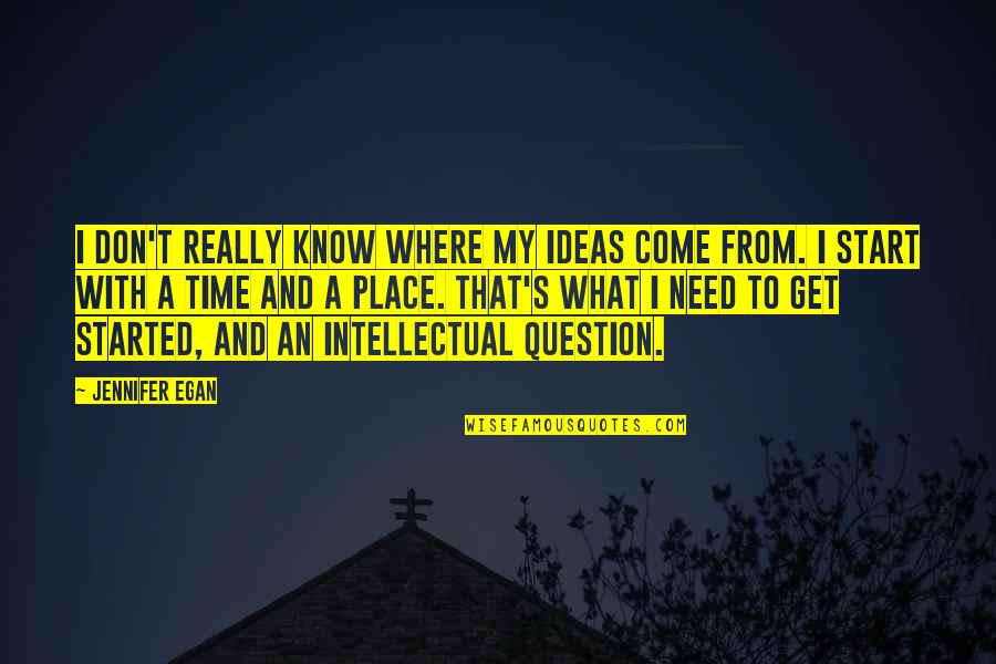 Conjugate Ir Quotes By Jennifer Egan: I don't really know where my ideas come