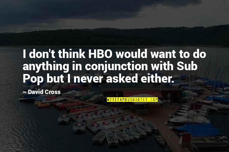 Conjunction Quotes By David Cross: I don't think HBO would want to do