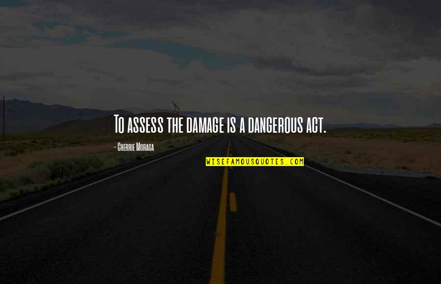 Conlee Oil Quotes By Cherrie Moraga: To assess the damage is a dangerous act.
