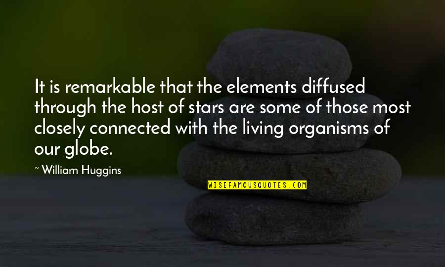 Connected Quotes By William Huggins: It is remarkable that the elements diffused through