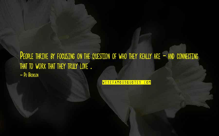 Connecting People Quotes By Po Bronson: People thrive by focusing on the question of Connecting People Quotes By Po Bronson: People thrive by focusing on the question of