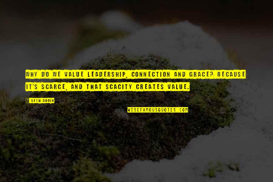 Connection To Each Other Quotes By Seth Godin: Why do we value leadership, connection and grace?