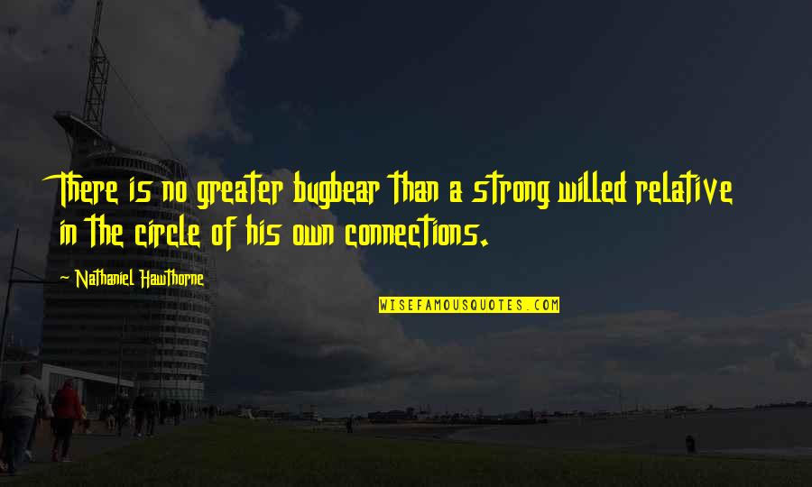Connections Quotes By Nathaniel Hawthorne: There is no greater bugbear than a strong
