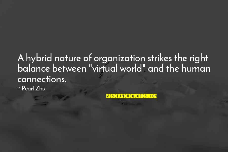 Connections With Nature Quotes By Pearl Zhu: A hybrid nature of organization strikes the right Connections With Nature Quotes By Pearl Zhu: A hybrid nature of organization strikes the right