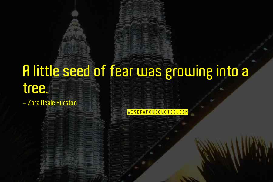 Connersville Quotes By Zora Neale Hurston: A little seed of fear was growing into Connersville Quotes By Zora Neale Hurston: A little seed of fear was growing into
