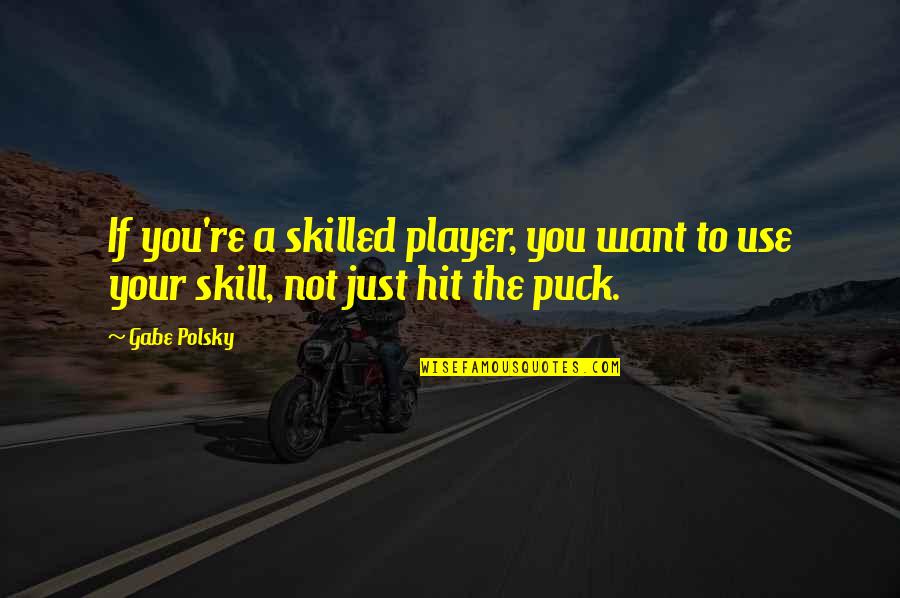 Connesse Law Quotes By Gabe Polsky: If you're a skilled player, you want to