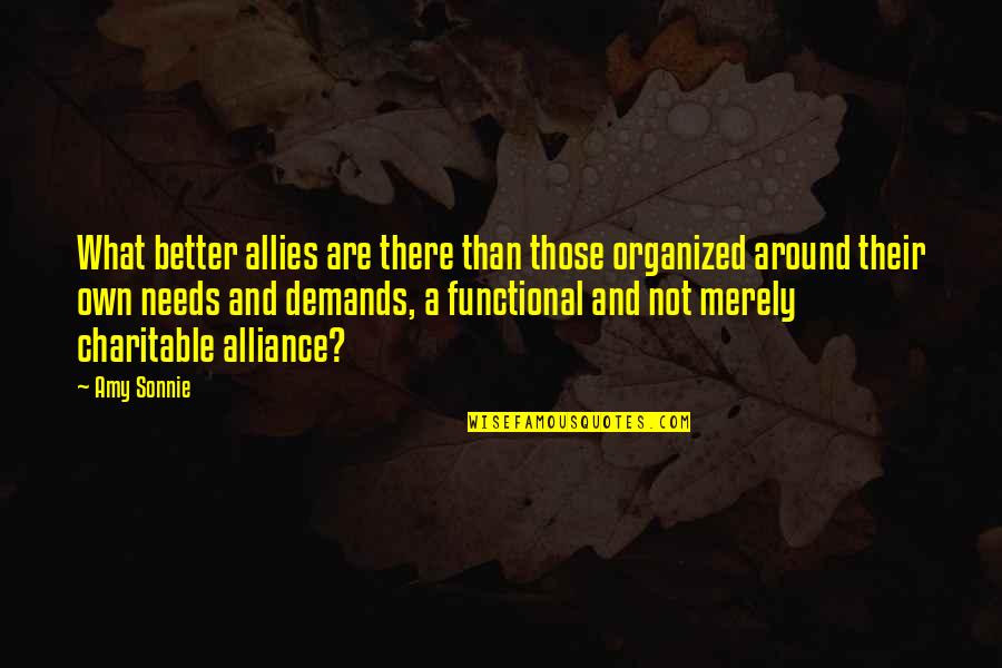 Connet Quotes By Amy Sonnie: What better allies are there than those organized