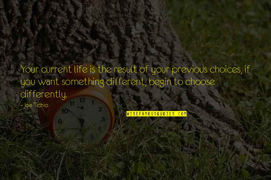 Conociendo El Quotes By Joe Tichio: Your current life is the result of your