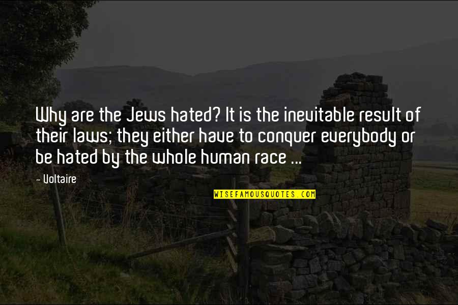 Conquer Quotes By Voltaire: Why are the Jews hated? It is the