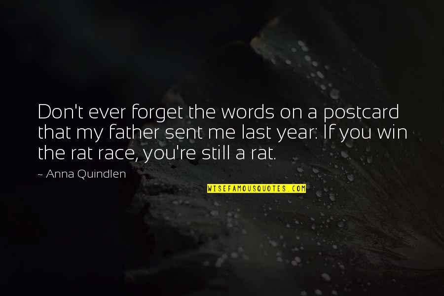 Cons Cration D Finition Quotes By Anna Quindlen: Don't ever forget the words on a postcard