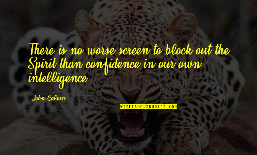 Conscience And Remorse Quotes By John Calvin: There is no worse screen to block out