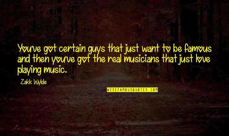 Consciousnesses Quotes By Zakk Wylde: You've got certain guys that just want to