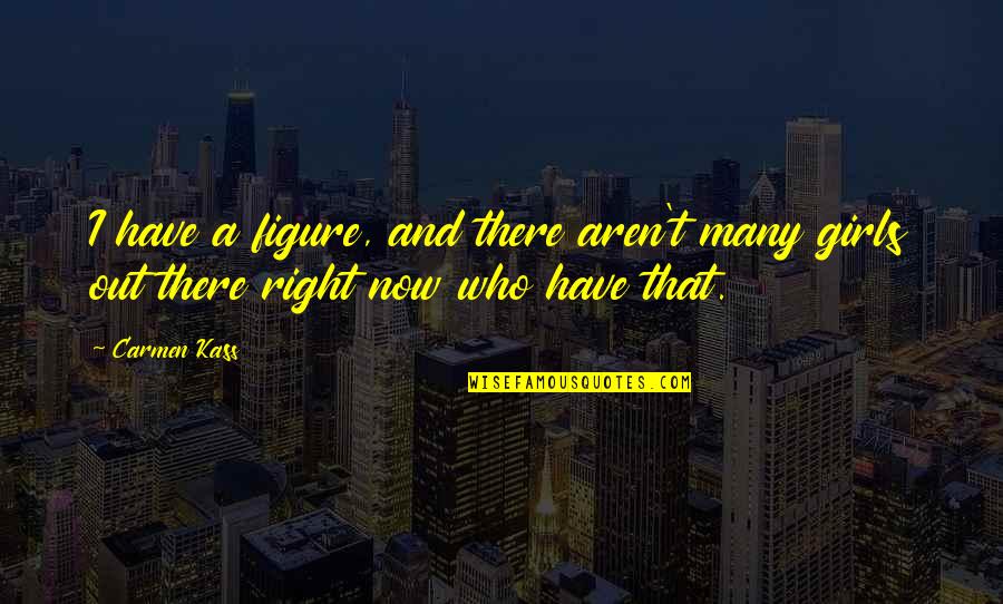 Conseiller Client Quotes By Carmen Kass: I have a figure, and there aren't many