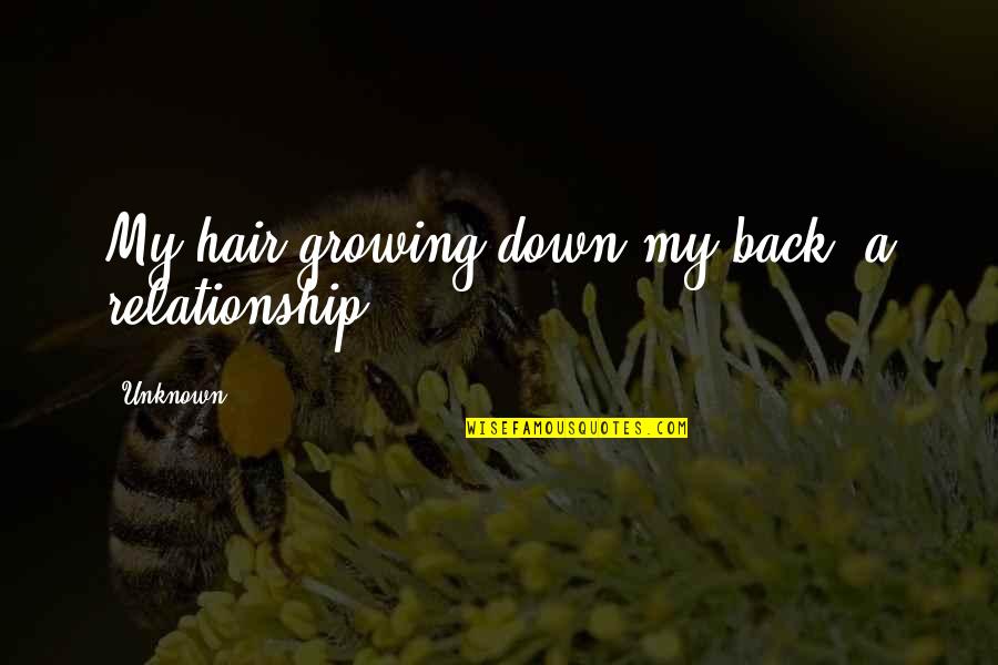 Consentimento Tratamento Quotes By Unknown: My hair growing down my back a relationship