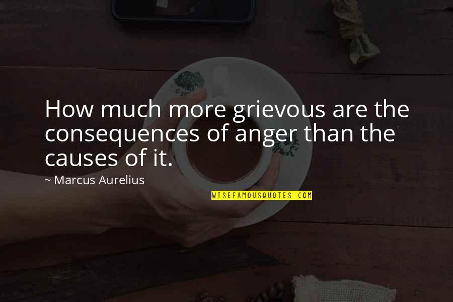 Consequences Of Anger Quotes By Marcus Aurelius: How much more grievous are the consequences of