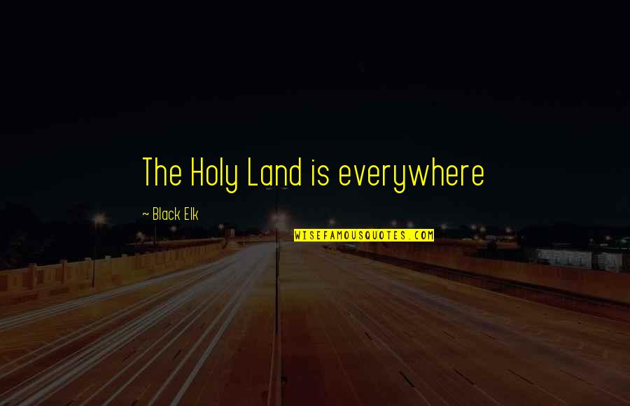 Conservarea Quotes By Black Elk: The Holy Land is everywhere Conservarea Quotes By Black Elk: The Holy Land is everywhere