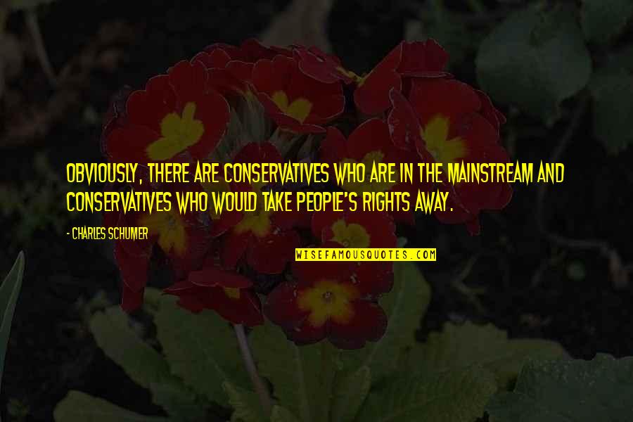 Conservation's Quotes By Charles Schumer: Obviously, there are conservatives who are in the