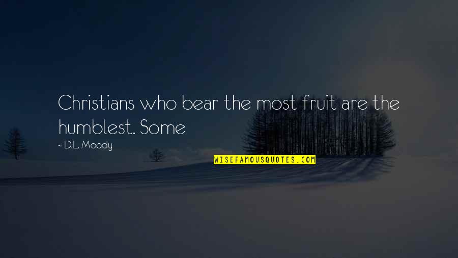 Conservative Ideology Quotes By D.L. Moody: Christians who bear the most fruit are the