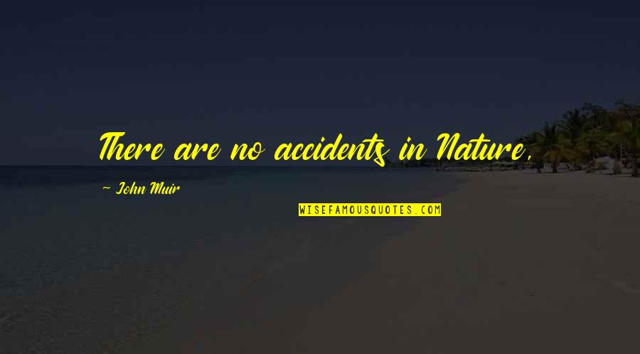 Consigned Goods Quotes By John Muir: There are no accidents in Nature,