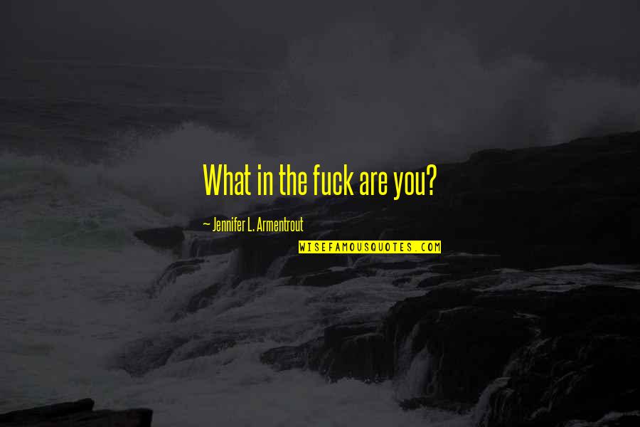 Consignyourlabels Quotes By Jennifer L. Armentrout: What in the fuck are you?