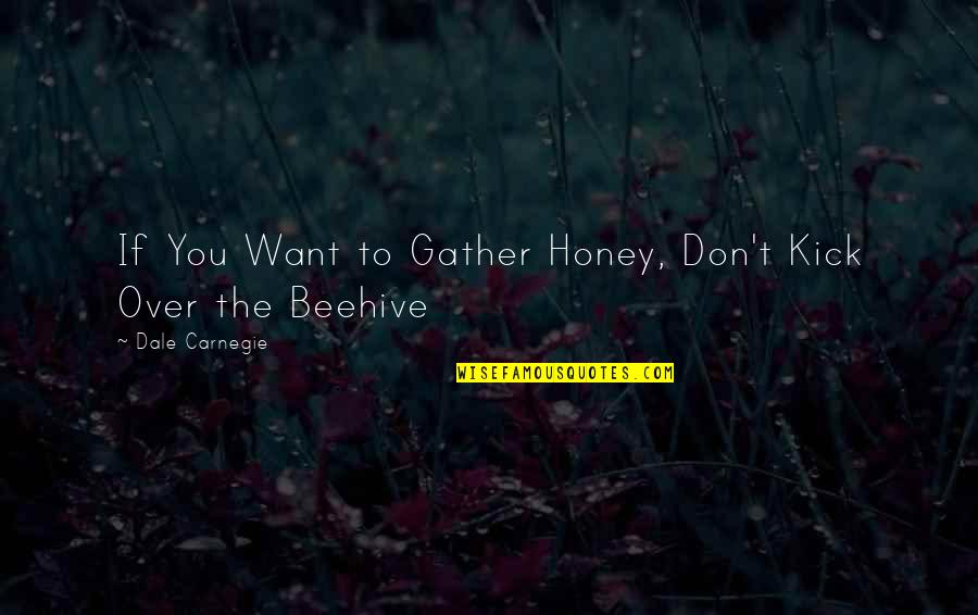 Consolations Of The Forest Quotes By Dale Carnegie: If You Want to Gather Honey, Don't Kick