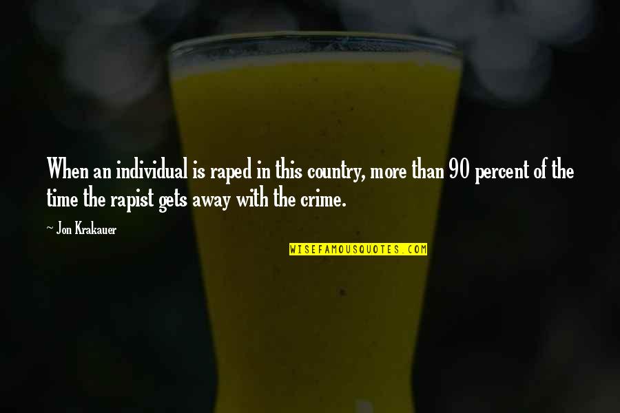 Consolidando En Quotes By Jon Krakauer: When an individual is raped in this country,