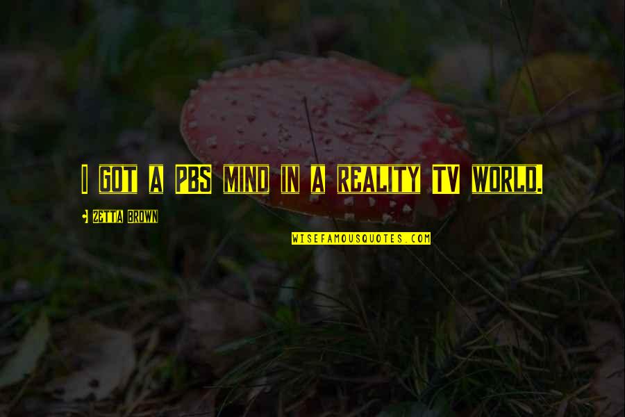 Conspiracists Quotes By Zetta Brown: I got a PBS mind in a reality Conspiracists Quotes By Zetta Brown: I got a PBS mind in a reality