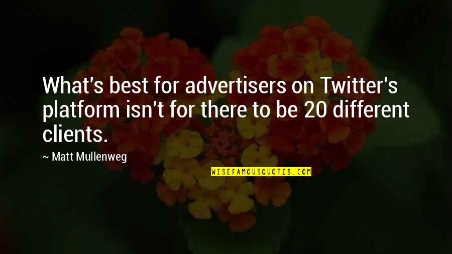 Constance Hatchaway Quotes By Matt Mullenweg: What's best for advertisers on Twitter's platform isn't