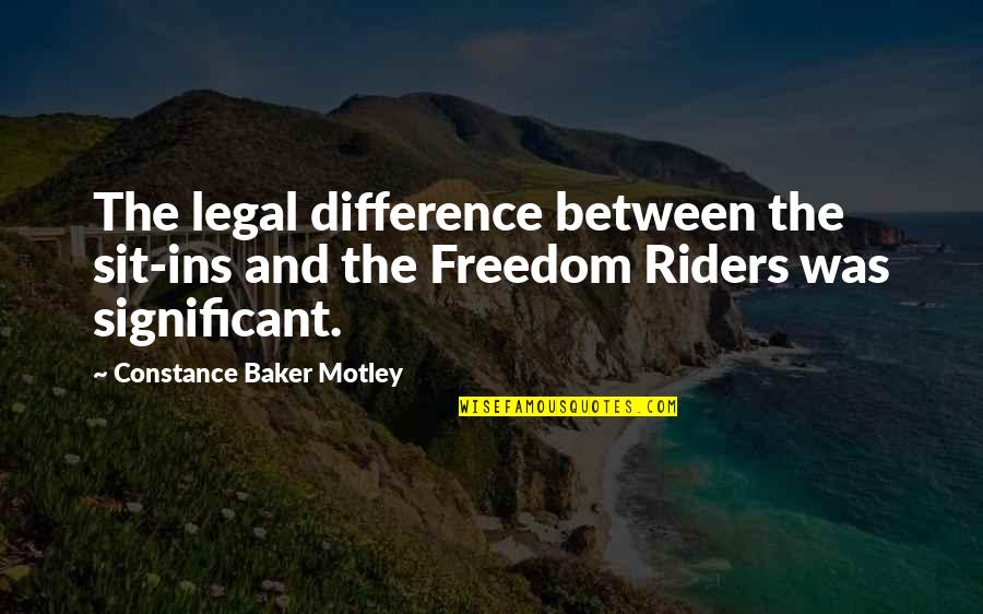 Constance Quotes By Constance Baker Motley: The legal difference between the sit-ins and the
