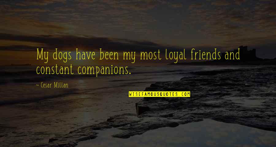 Constant Friends Quotes By Cesar Millan: My dogs have been my most loyal friends