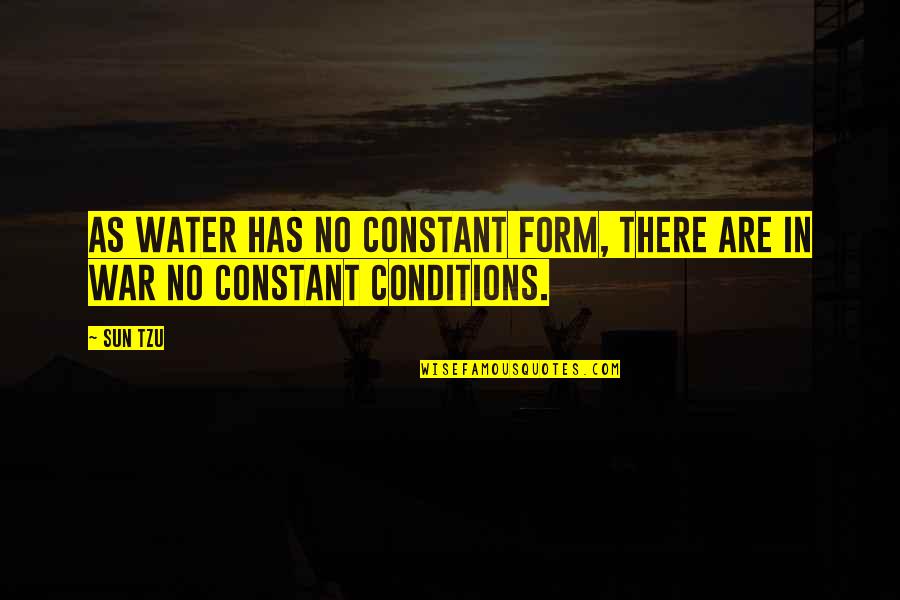 Constant Quotes By Sun Tzu: As water has no constant form, there are