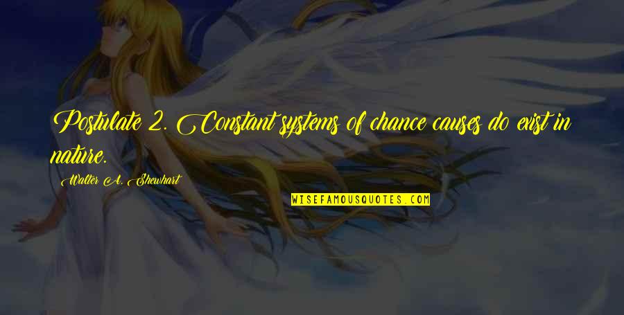 Constant Quotes By Walter A. Shewhart: Postulate 2. Constant systems of chance causes do