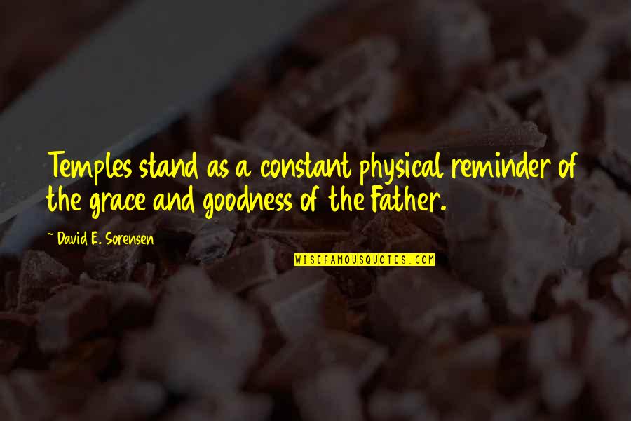 Constant Reminder Quotes By David E. Sorensen: Temples stand as a constant physical reminder of