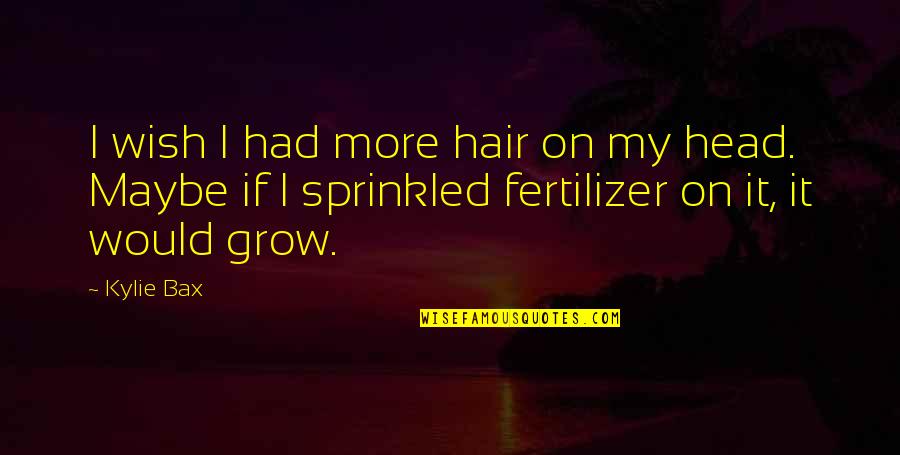 Constanze Quotes By Kylie Bax: I wish I had more hair on my